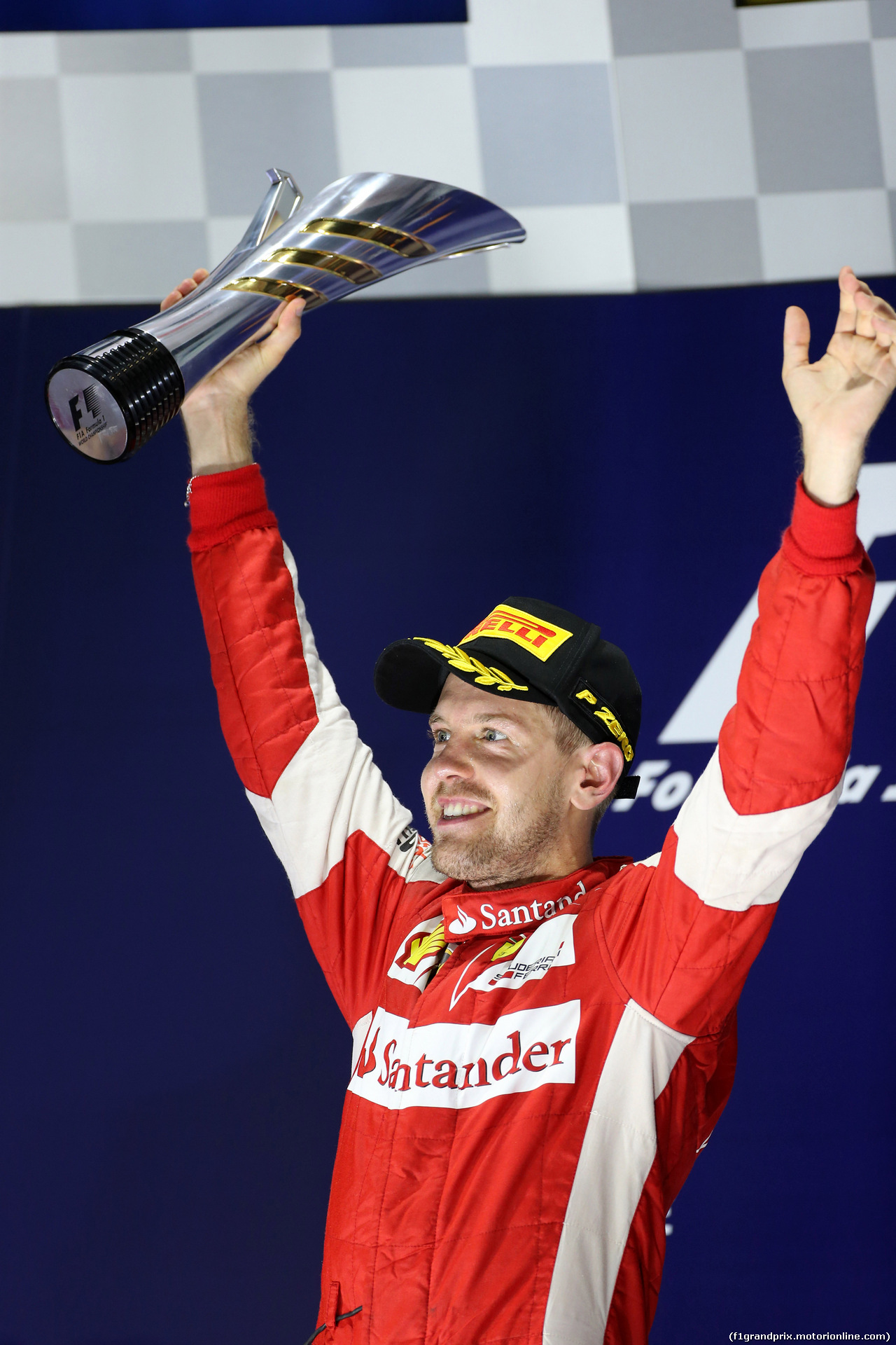 GP SINGAPORE, 20.09.2015 - Gara, Sebastian Vettel (GER) Ferrari SF15-T vincitore