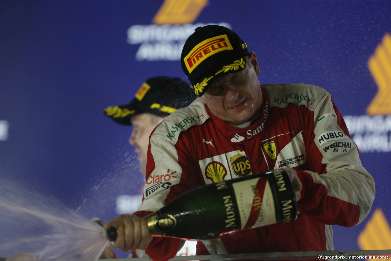 GP SINGAPORE, 20.09.2015 - Gara, terzo Kimi Raikkonen (FIN) Ferrari SF15-T