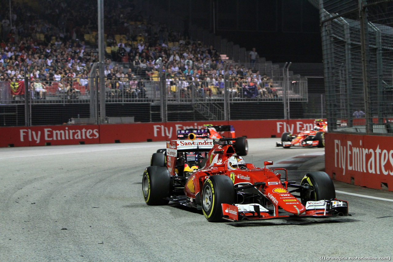 GP SINGAPORE, 20.09.2015 - Gara, Sebastian Vettel (GER) Ferrari SF15-T