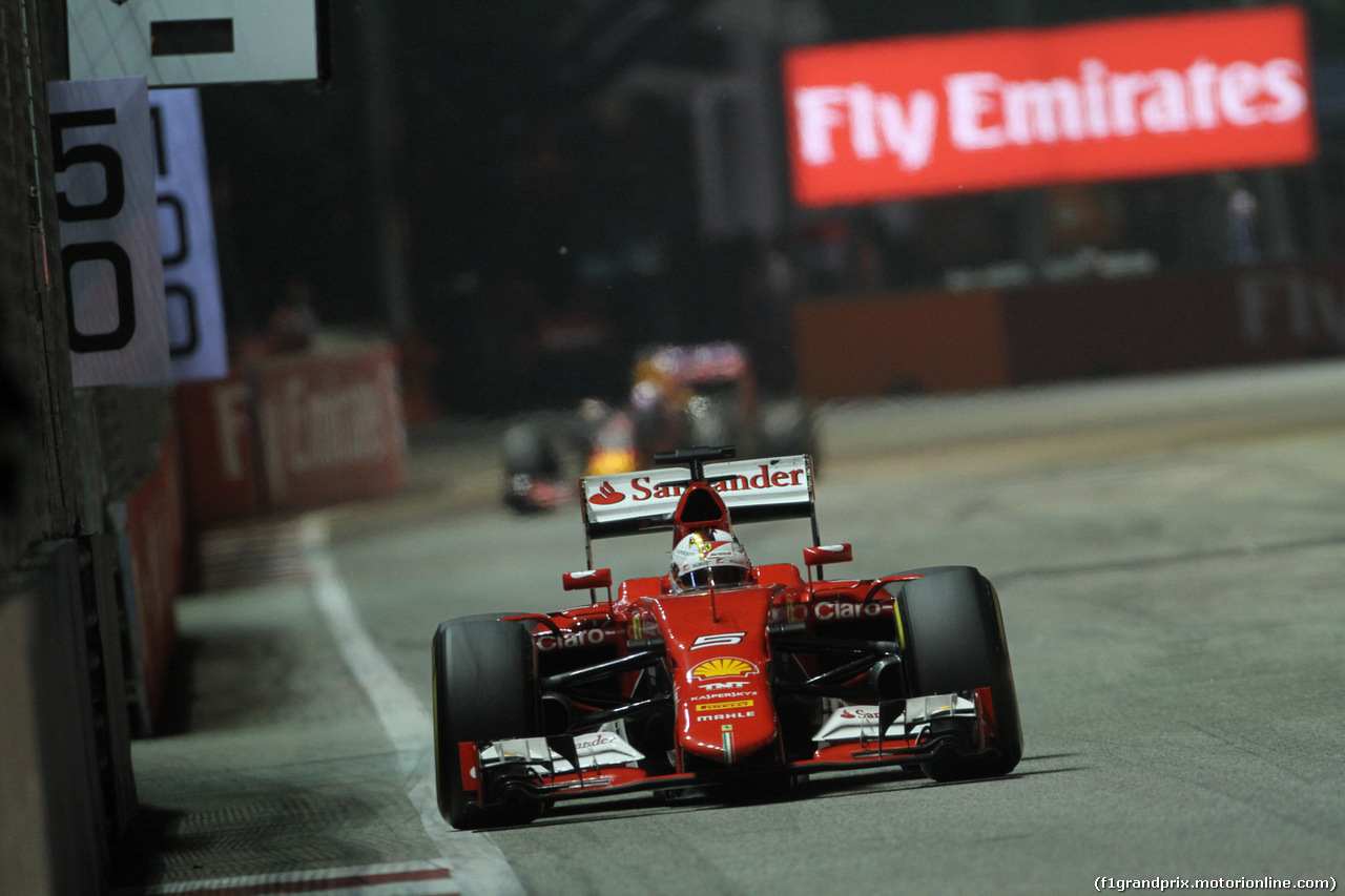 GP SINGAPORE, 20.09.2015 - Gara, Sebastian Vettel (GER) Ferrari SF15-T