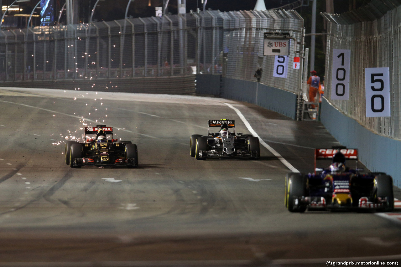 GP SINGAPORE, 20.09.2015 - Gara, Romain Grosjean (FRA) Lotus F1 Team E23