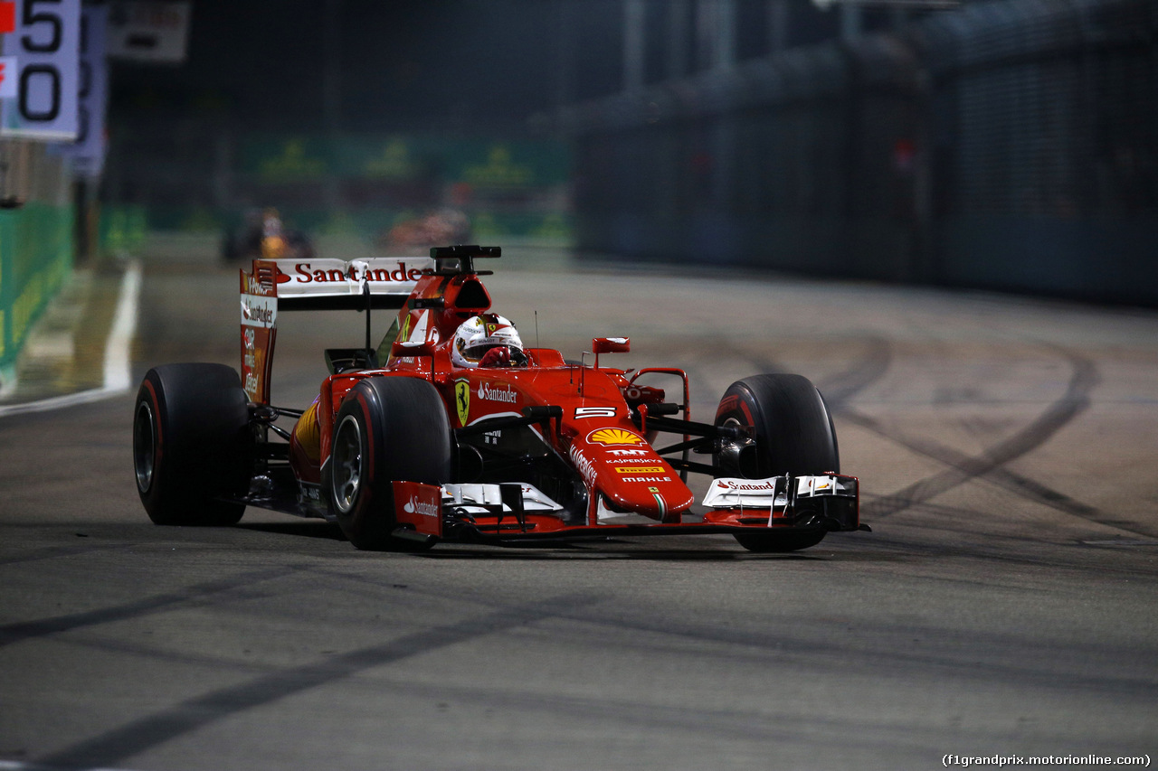 GP SINGAPORE, 20.09.2015 - Gara, Sebastian Vettel (GER) Ferrari SF15-T