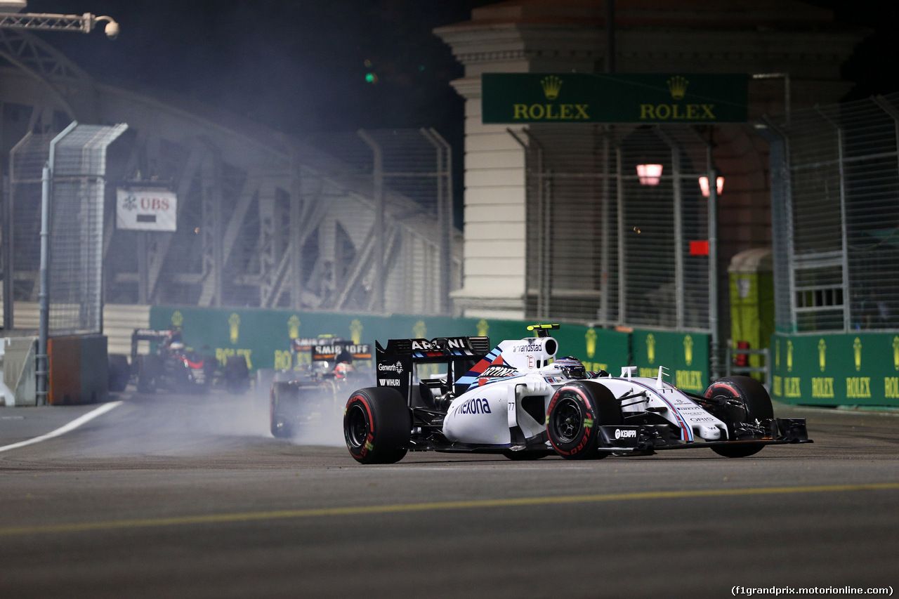 GP SINGAPORE, 20.09.2015 - Gara, Valtteri Bottas (FIN) Williams F1 Team FW37