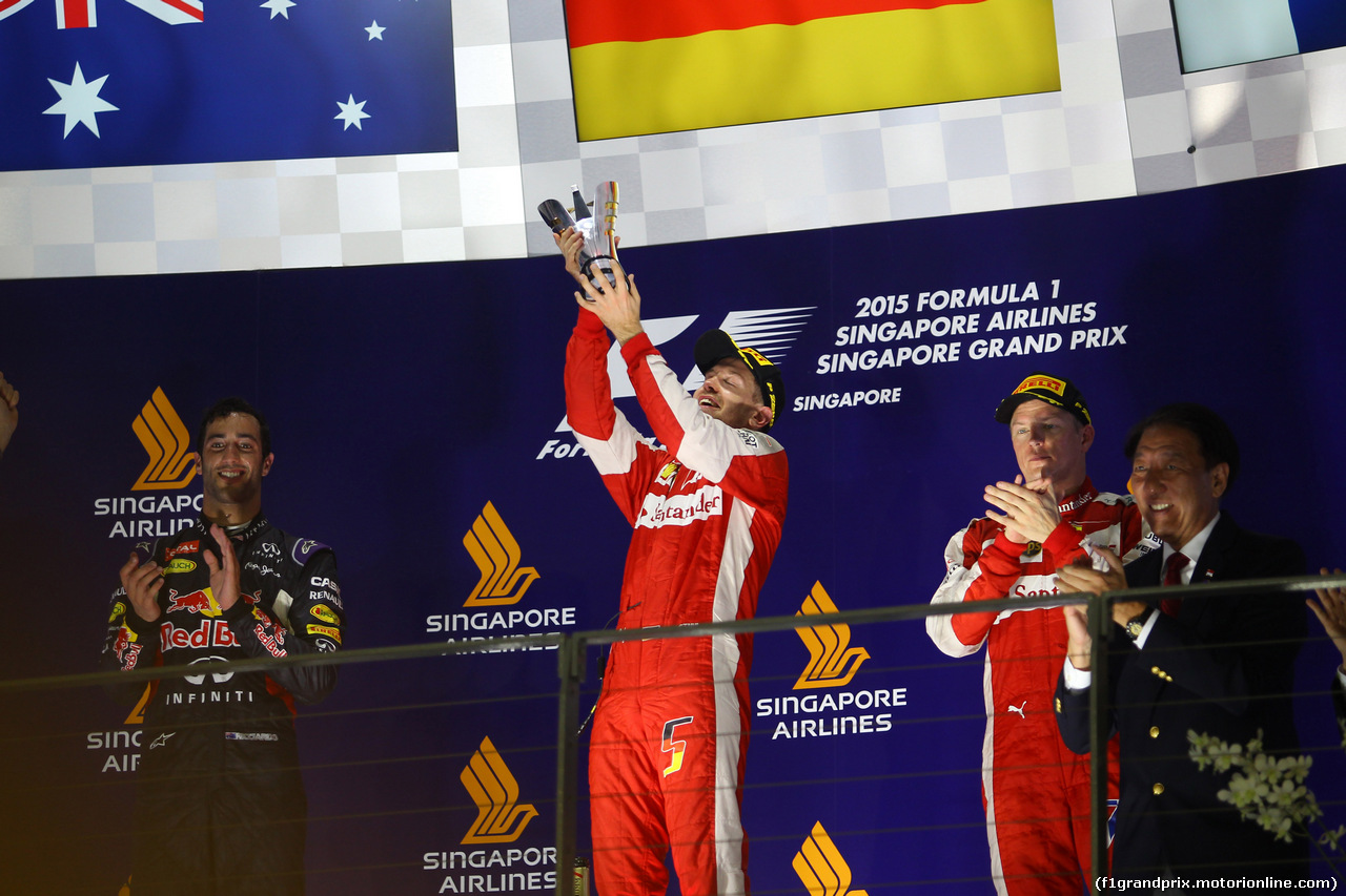 GP SINGAPORE, 20.09.2015 - Gara, terzo Kimi Raikkonen (FIN) Ferrari SF15-T