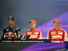GP SINGAPORE, 20.09.2015 - Gara, Conferenza Stampa, Daniel Ricciardo (AUS) Red Bull Racing RB11, Sebastian Vettel (GER) Ferrari SF15-T e Kimi Raikkonen (FIN) Ferrari SF15-T