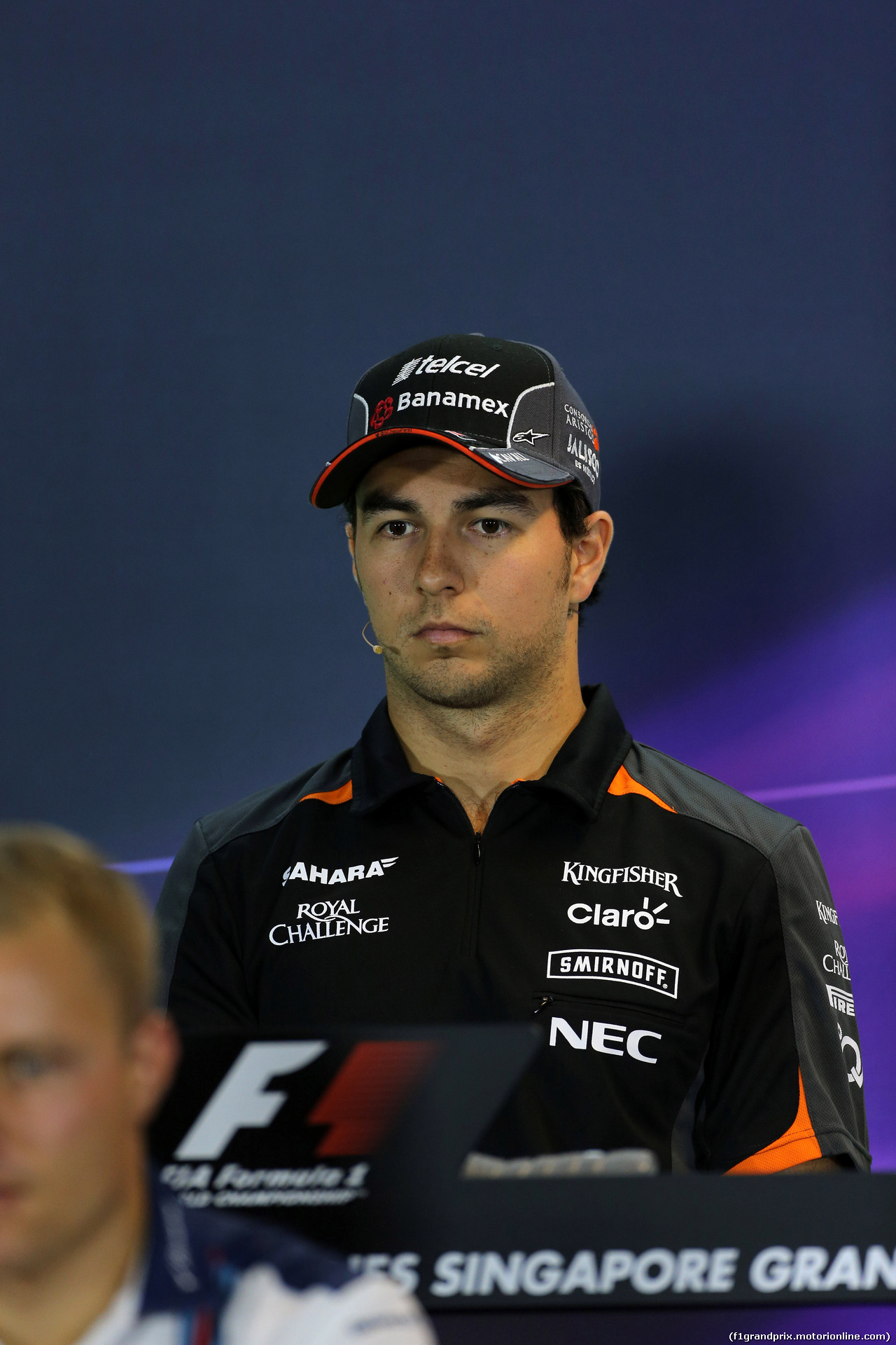 GP SINGAPORE, 17.09.2015 - Conferenza Stampa, Sergio Perez (MEX) Sahara Force India F1 VJM08