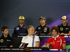 GP SINGAPORE, 17.09.2015 - Conferenza Stampa, (L-R) Felipe Nasr (BRA) Sauber C34, Sergio Perez (MEX) Sahara Force India F1 VJM08, Pastor Maldonado (VEN) Lotus F1 Team E23, Romain Grosjean (FRA) Lotus F1 Team E23, Valtteri Bottas (FIN) Williams F1 Team FW37 e Roberto Merhi (ESP) Manor Marussia F1 Team