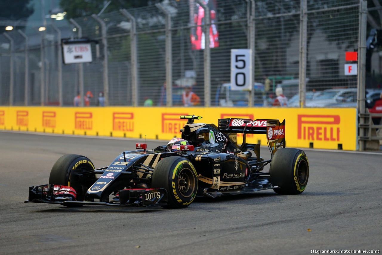 GP SINGAPORE, 19.09.2015 - Prove Libere 3, Pastor Maldonado (VEN) Lotus F1 Team E23