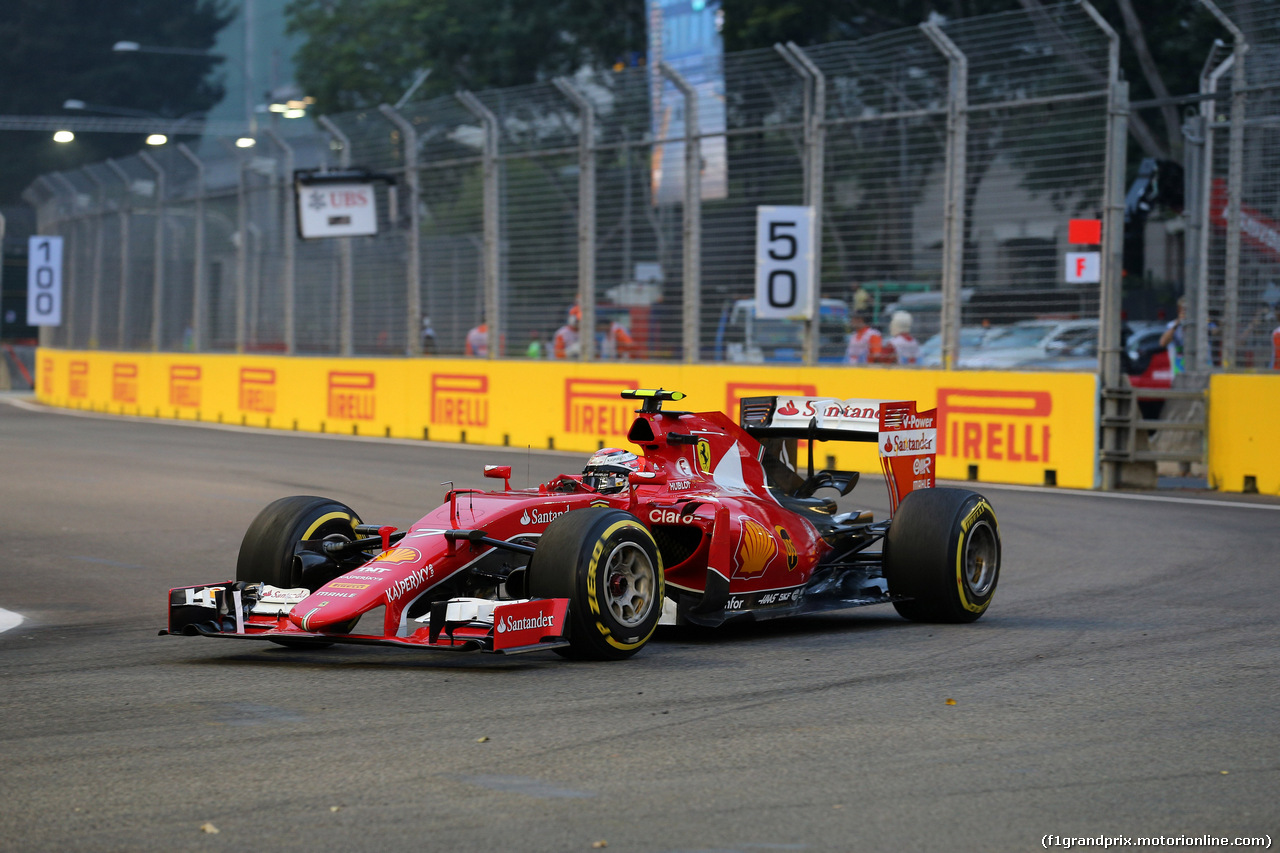 GP SINGAPORE, 19.09.2015 - Prove Libere 3, Kimi Raikkonen (FIN) Ferrari SF15-T