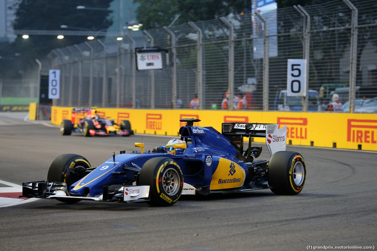 GP SINGAPORE, 19.09.2015 - Prove Libere 3, Marcus Ericsson (SUE) Sauber C34