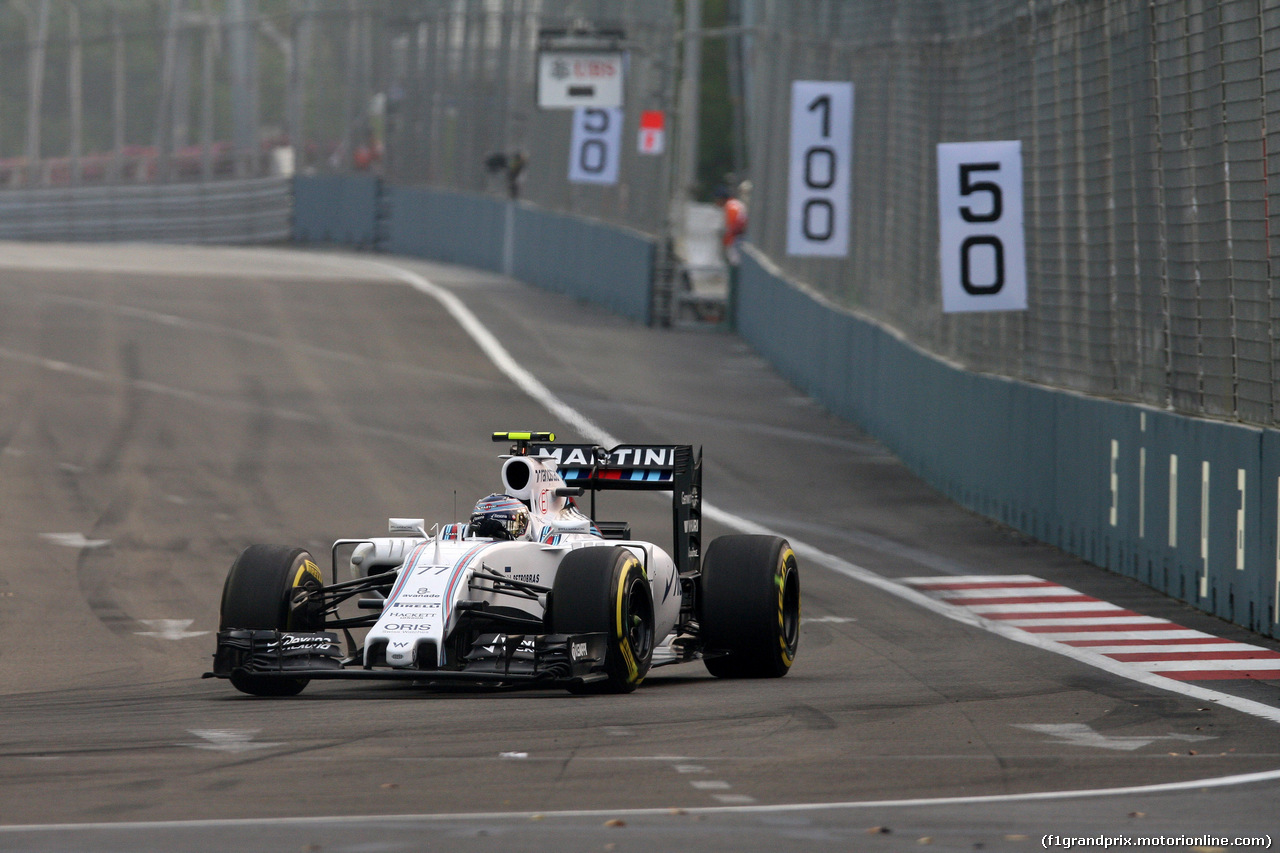 GP SINGAPORE, 19.09.2015 - Prove Libere 3, Valtteri Bottas (FIN) Williams F1 Team FW37