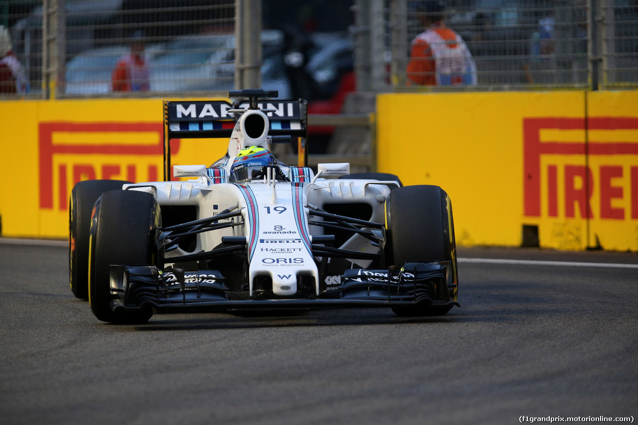 GP SINGAPORE, 19.09.2015 - Prove Libere 3, Felipe Massa (BRA) Williams F1 Team FW37
