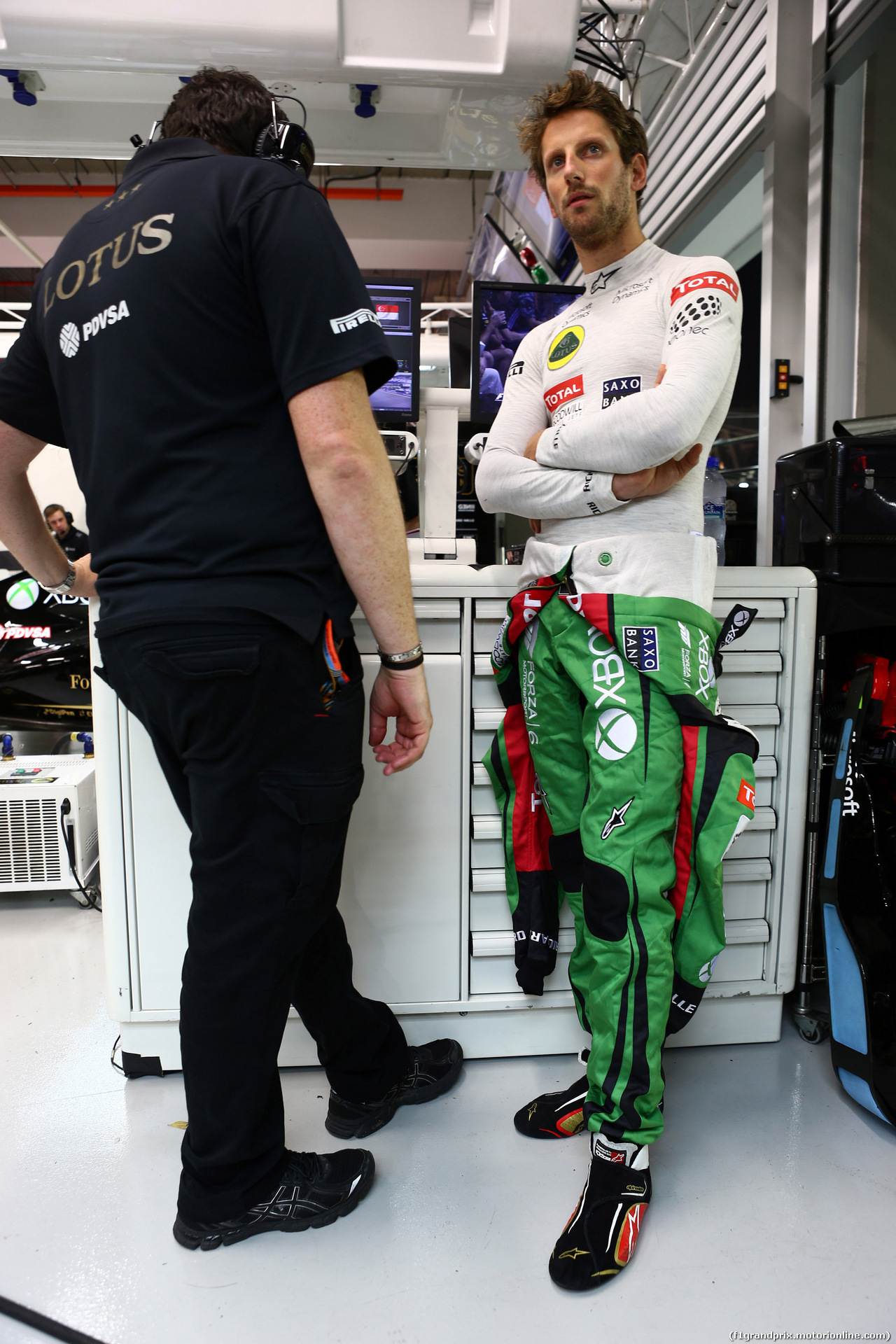 GP SINGAPORE, 19.09.2015 - Qualifiche, Romain Grosjean (FRA) Lotus F1 Team E23