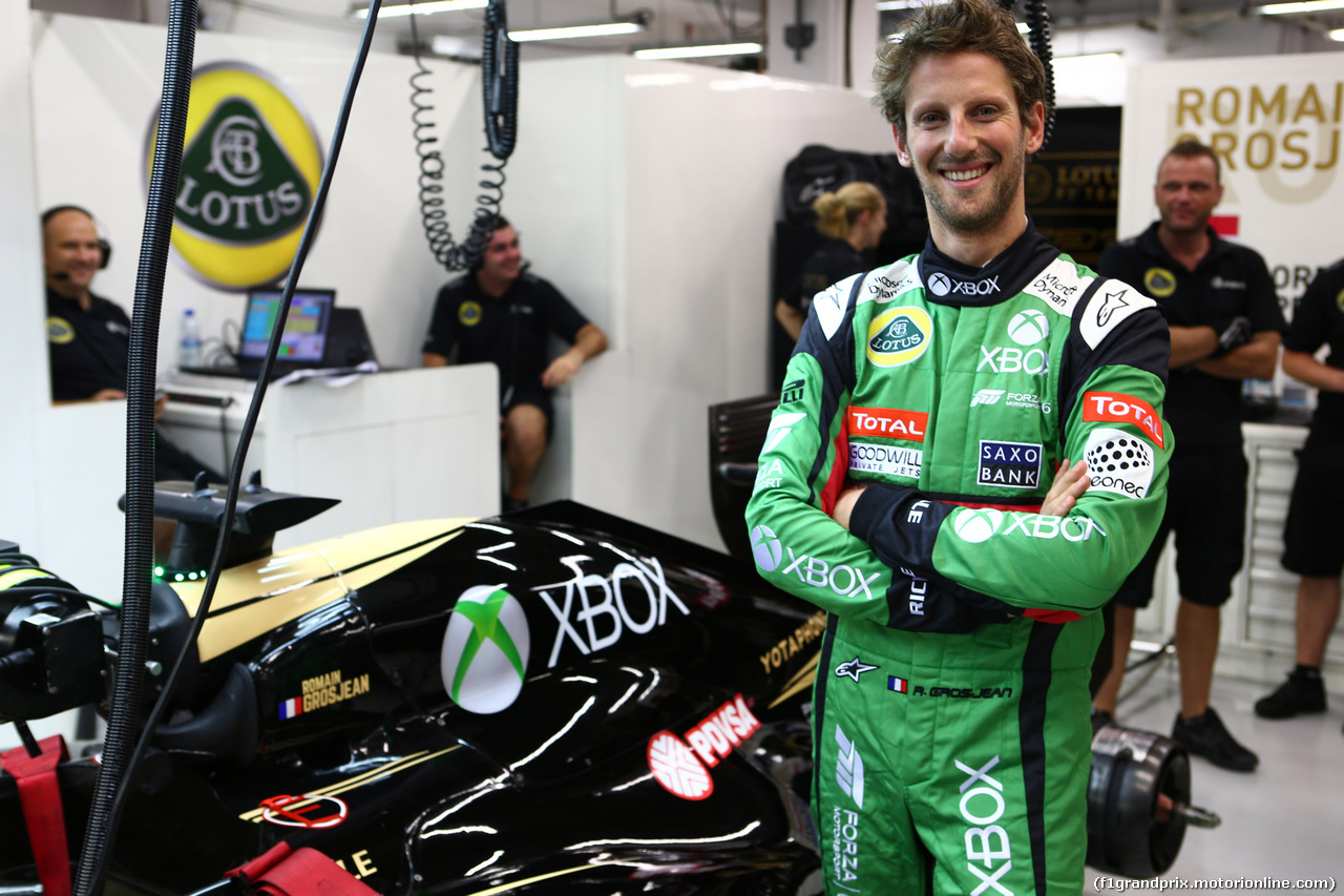 GP SINGAPORE, 19.09.2015 - Qualifiche, Romain Grosjean (FRA) Lotus F1 Team E23