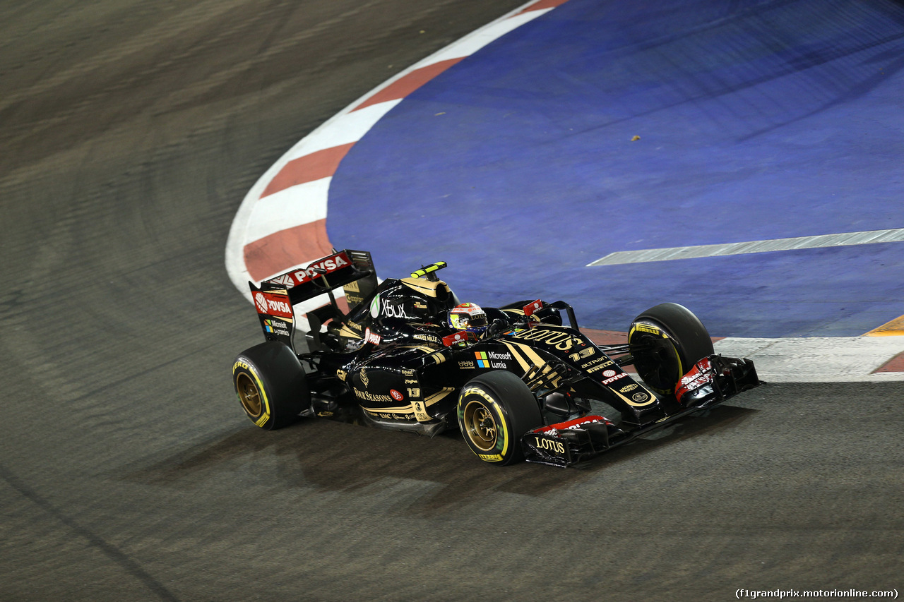 GP SINGAPORE, 19.09.2015 - Qualifiche, Pastor Maldonado (VEN) Lotus F1 Team E23