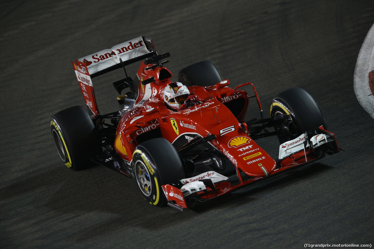 GP SINGAPORE, 19.09.2015 - Qualifiche, Sebastian Vettel (GER) Ferrari SF15-T