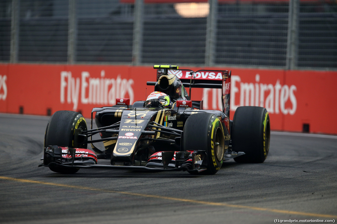 GP SINGAPORE, 18.09.2015 - Prove Libere 1, Pastor Maldonado (VEN) Lotus F1 Team E23