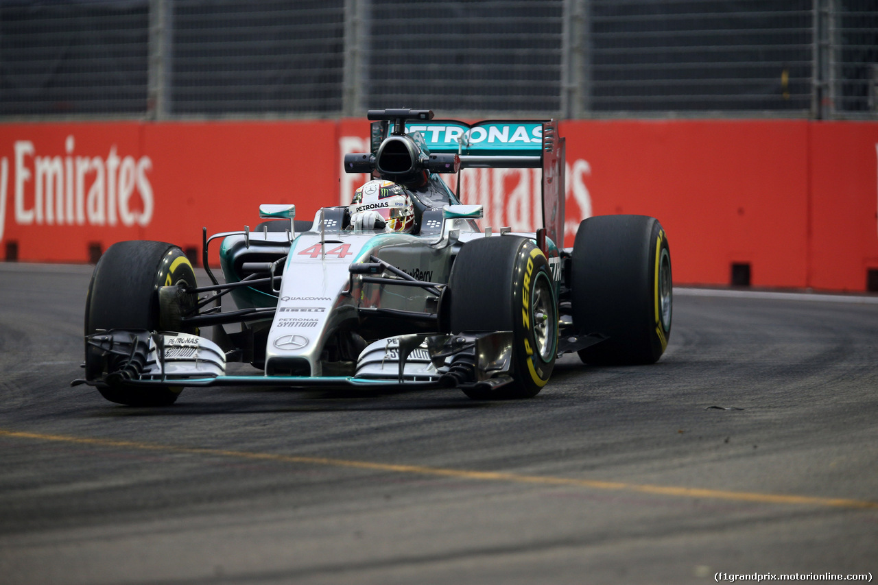 GP SINGAPORE, 18.09.2015 - Prove Libere 1, Lewis Hamilton (GBR) Mercedes AMG F1 W06