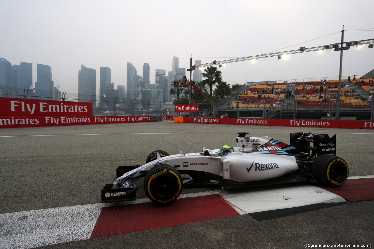 GP SINGAPORE, 18.09.2015 - Prove Libere 1, Felipe Massa (BRA) Williams F1 Team FW37