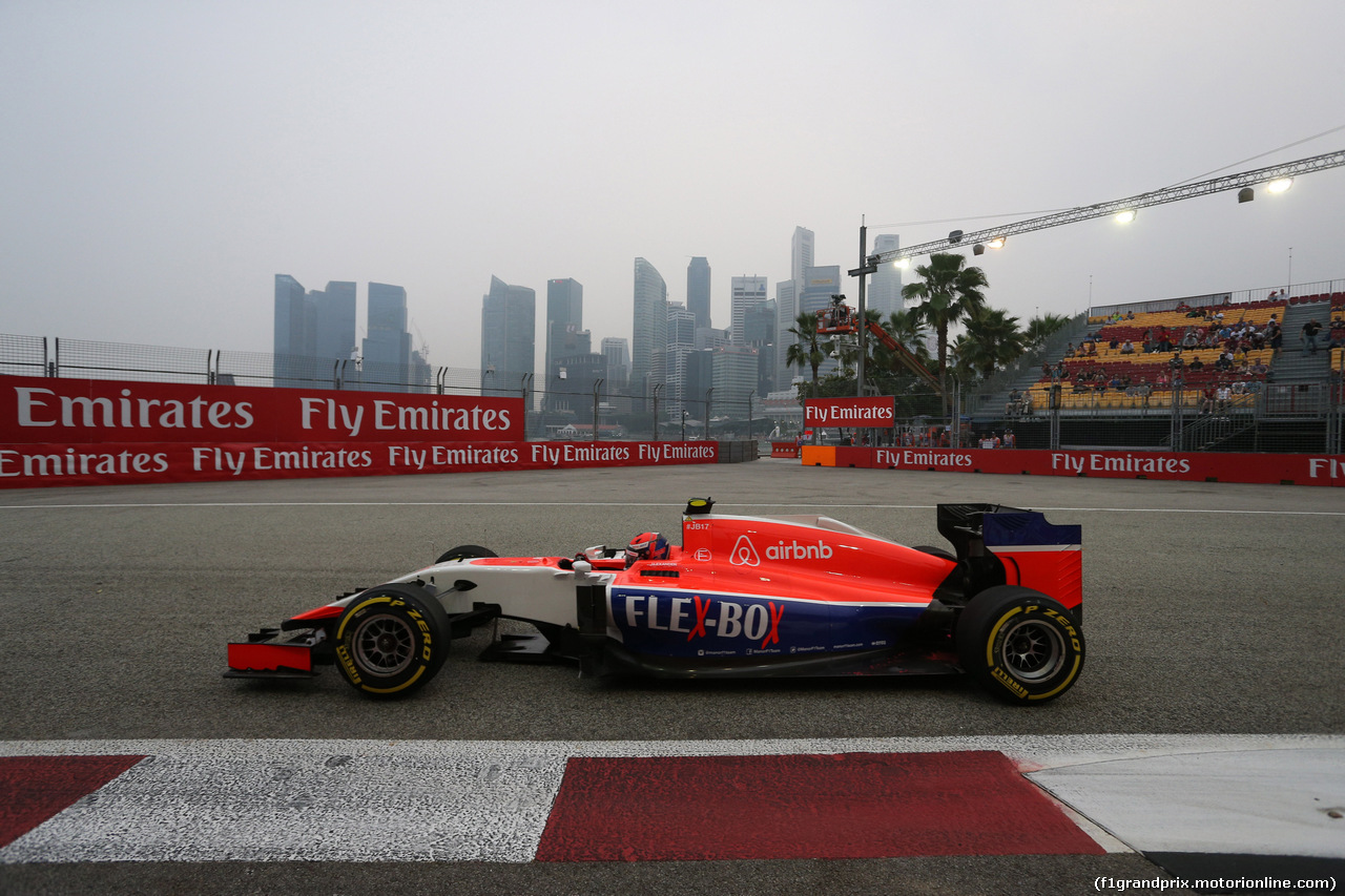 GP SINGAPORE, 18.09.2015 - Prove Libere 1, Alexander Rossi (USA) Manor Marussia F1 Team