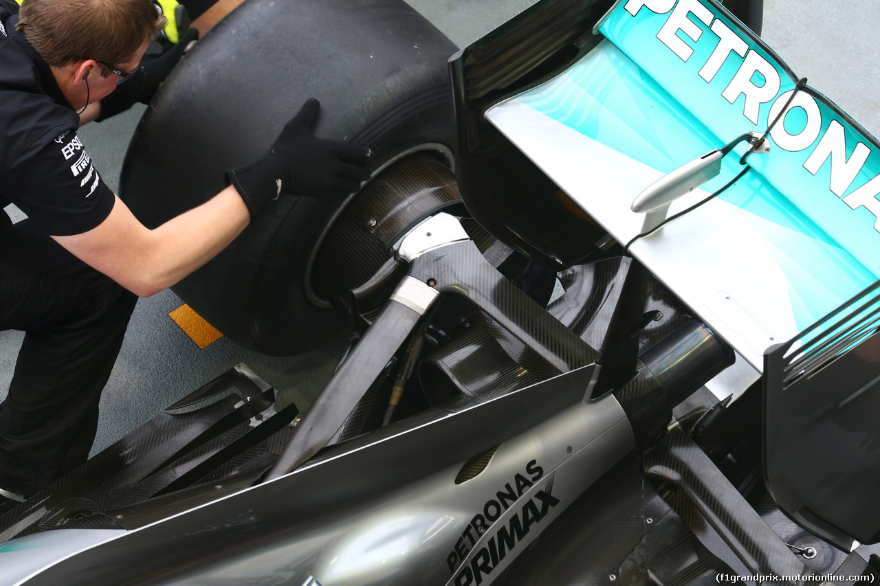 GP SINGAPORE, 18.09.2015 - Prove Libere 1, Mercedes AMG F1 W06, detail