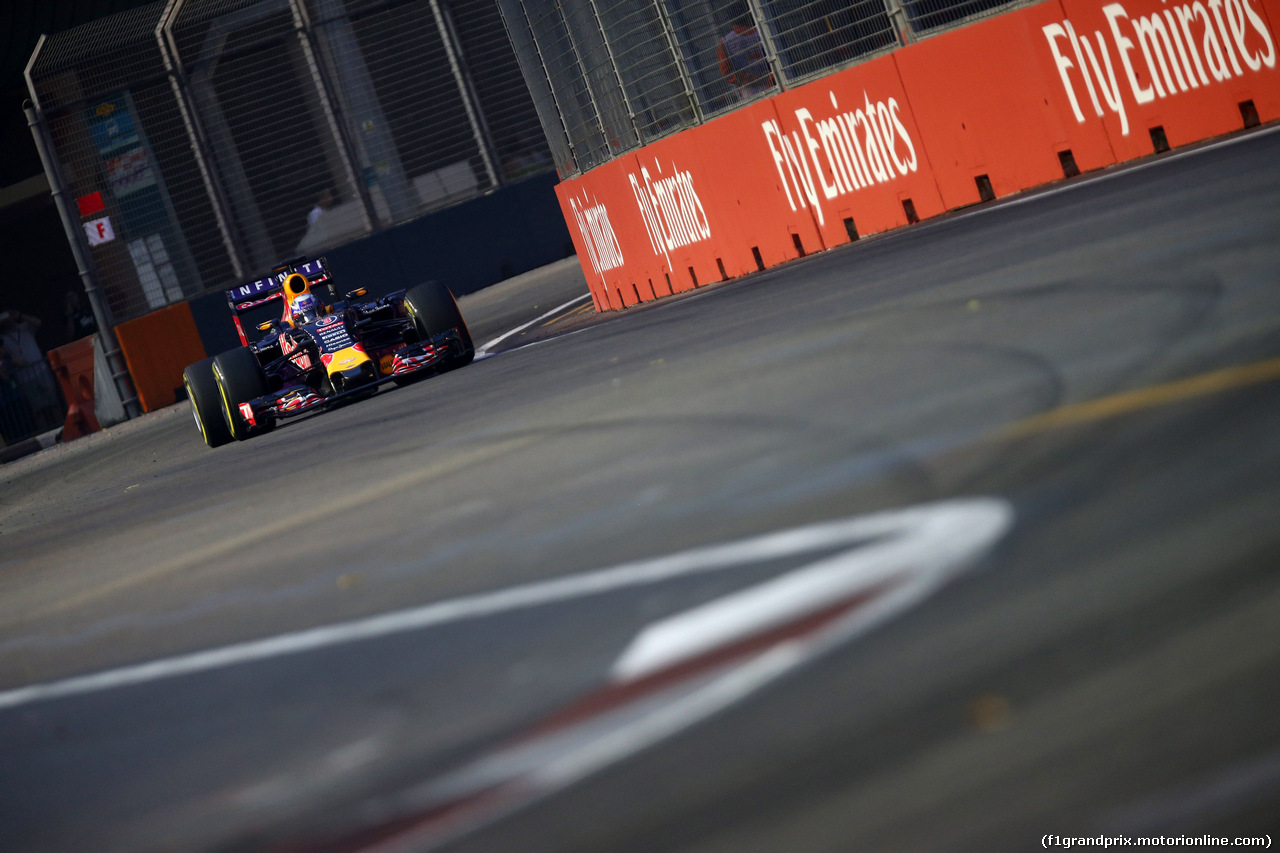 GP SINGAPORE, 18.09.2015 - Prove Libere 1, Daniel Ricciardo (AUS) Red Bull Racing RB11