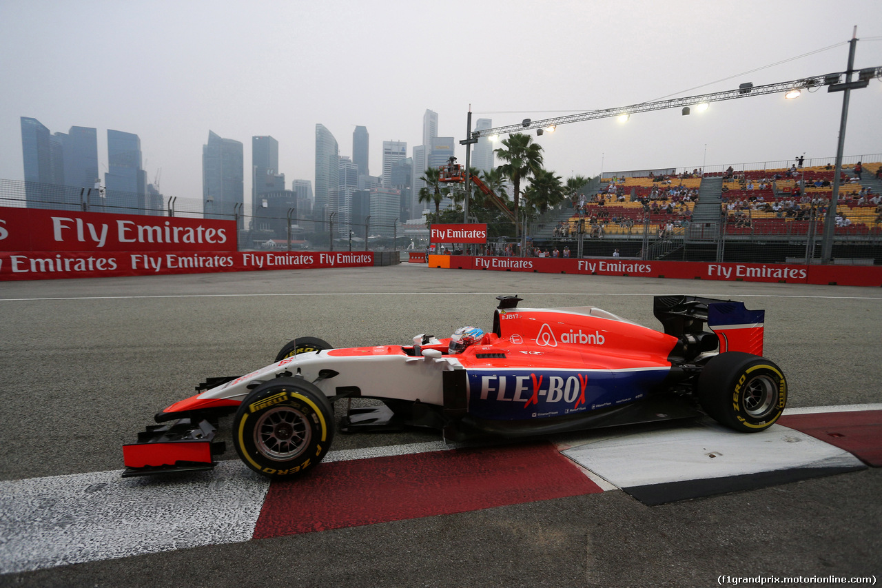 GP SINGAPORE, 18.09.2015 - Prove Libere 1, William Stevens (GBR) Manor Marussia F1 Team