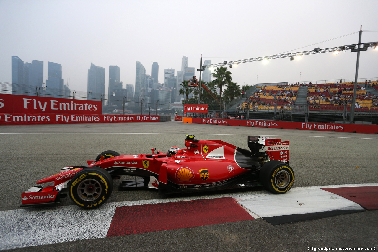GP SINGAPORE, 18.09.2015 - Prove Libere 1, Kimi Raikkonen (FIN) Ferrari SF15-T