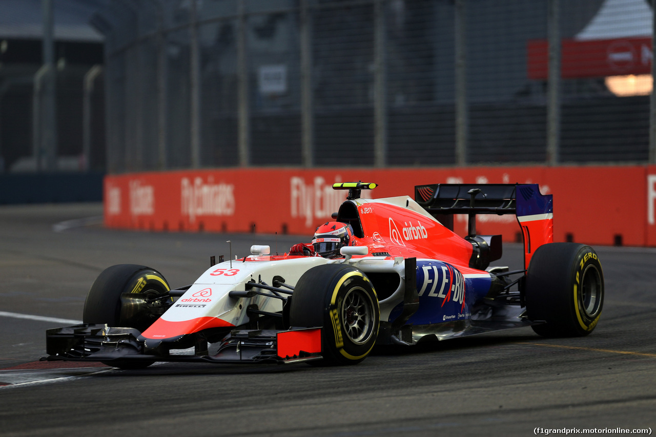 GP SINGAPORE, 18.09.2015 - Prove Libere 1, Alexander Rossi (USA) Manor Marussia F1 Team