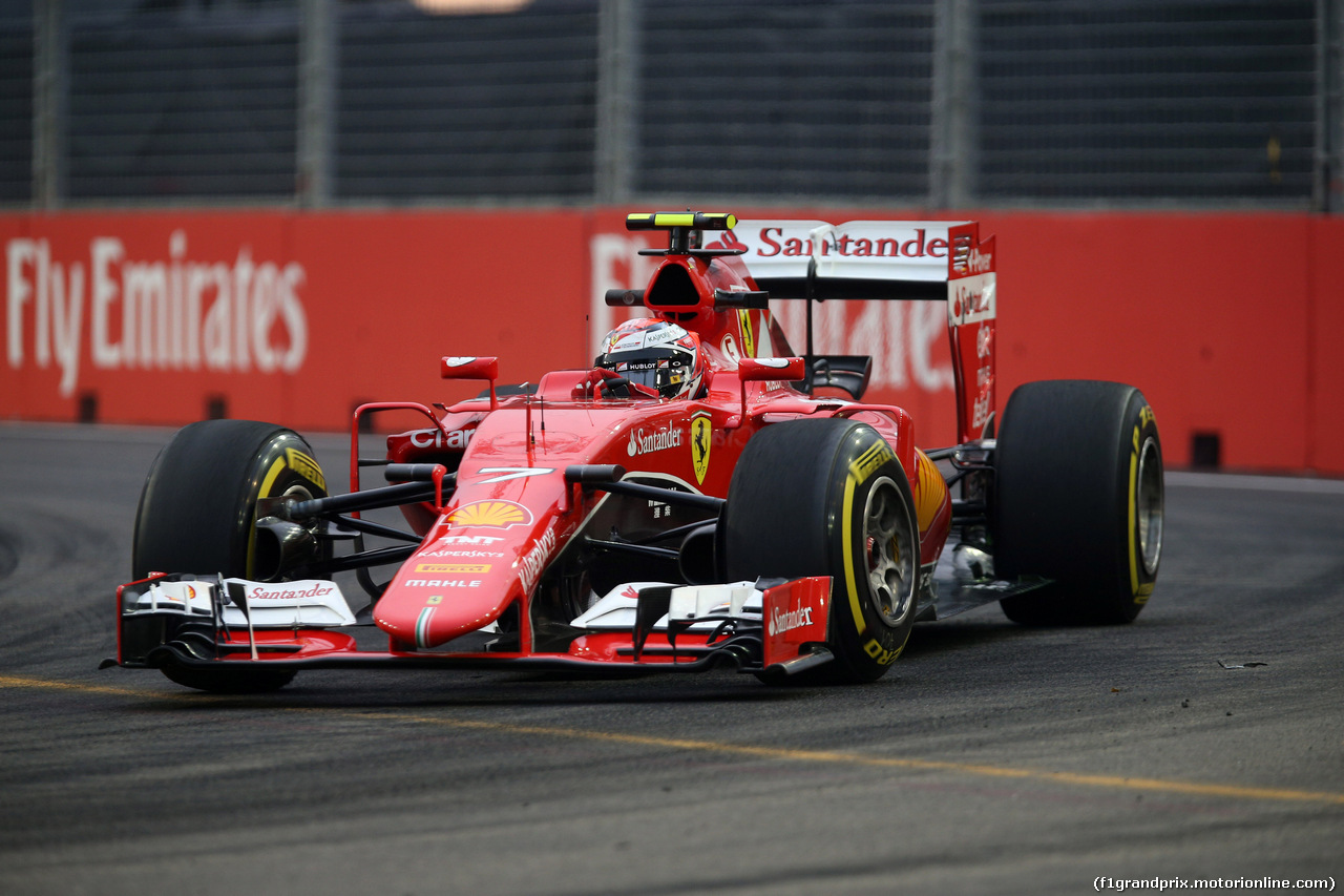 GP SINGAPORE, 18.09.2015 - Prove Libere 1, Kimi Raikkonen (FIN) Ferrari SF15-T