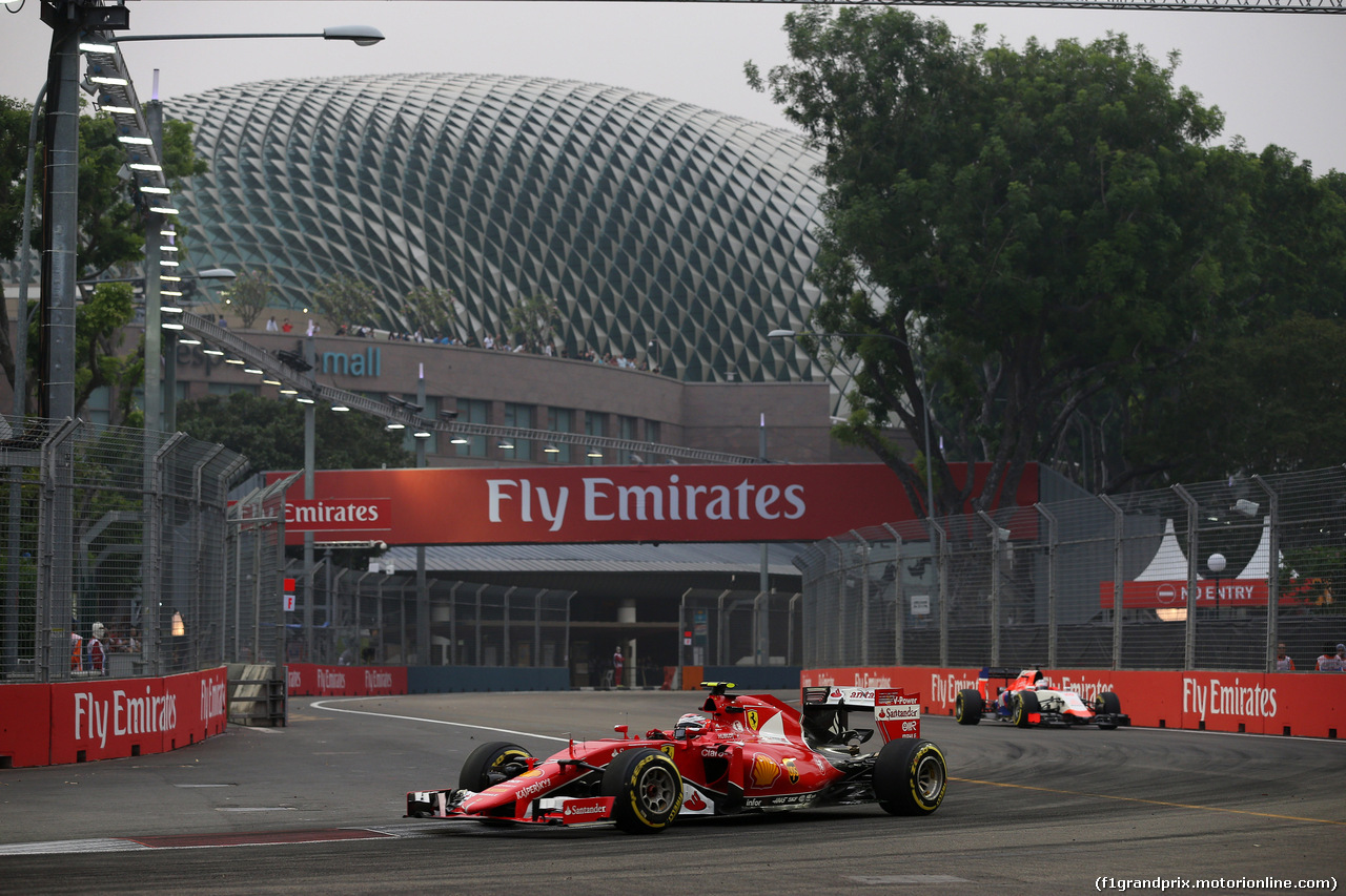 GP SINGAPORE, 18.09.2015 - Prove Libere 1, Kimi Raikkonen (FIN) Ferrari SF15-T