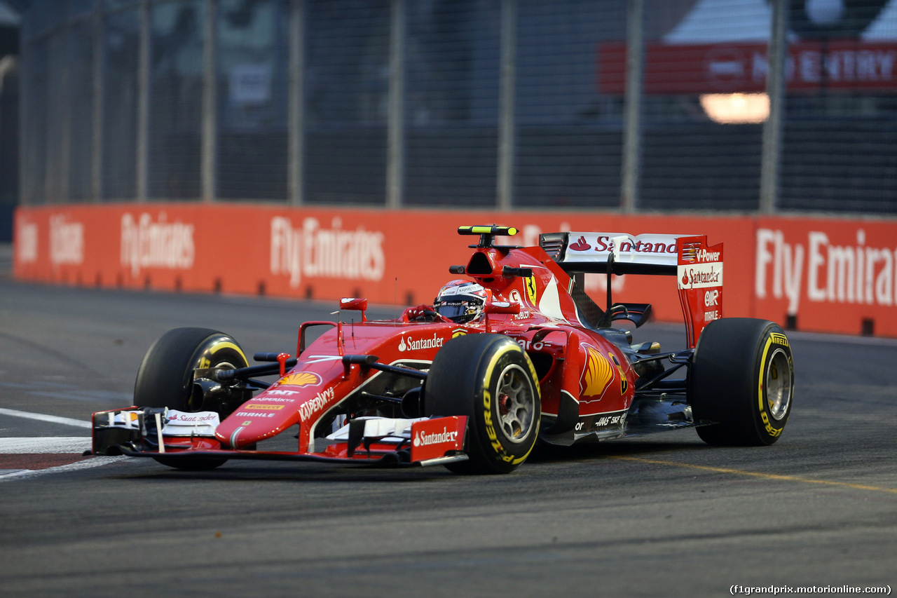 GP SINGAPORE, 18.09.2015 - Prove Libere 1, Kimi Raikkonen (FIN) Ferrari SF15-T