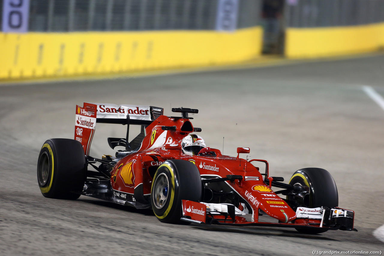 GP SINGAPORE, 18.09.2015 - Prove Libere 1, Sebastian Vettel (GER) Ferrari SF15-T