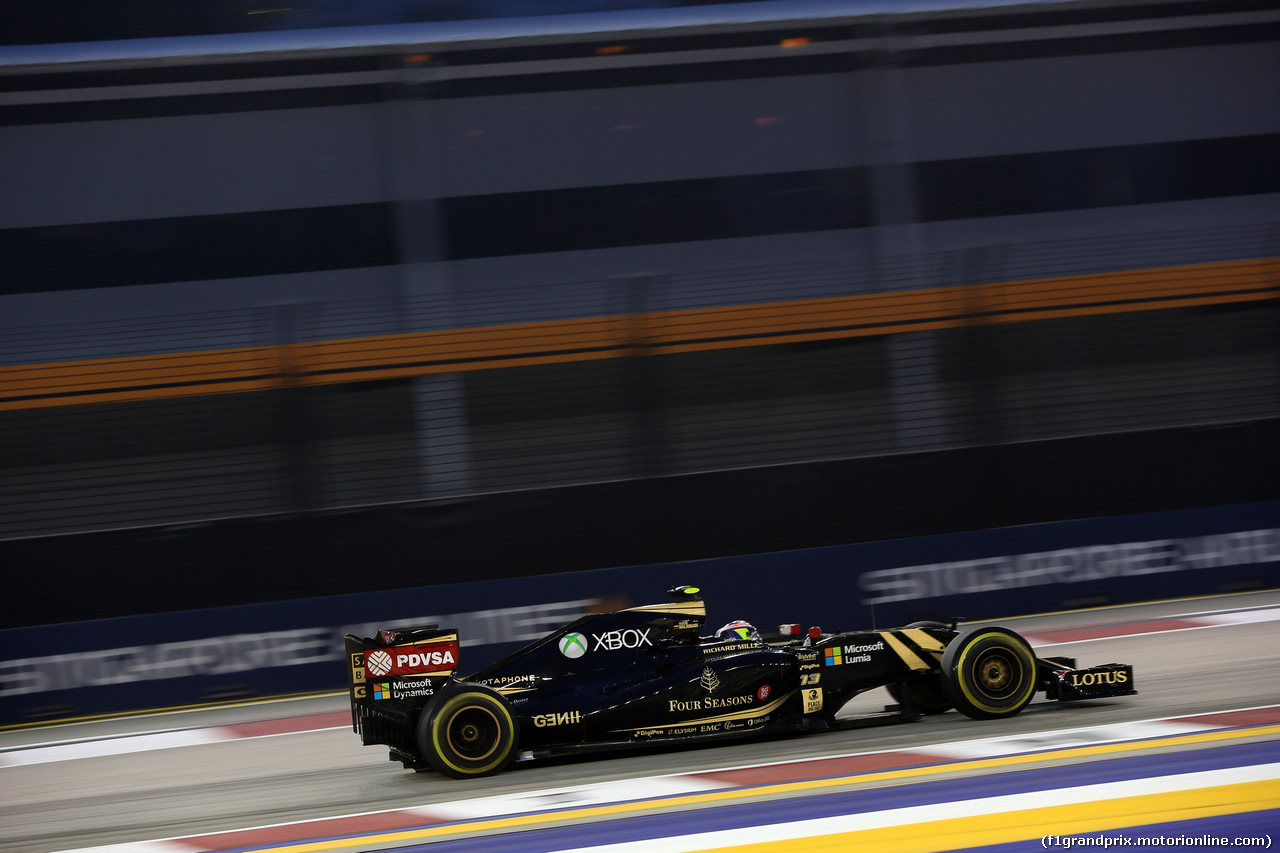GP SINGAPORE, 18.09.2015 - Prove Libere 1, Pastor Maldonado (VEN) Lotus F1 Team E23