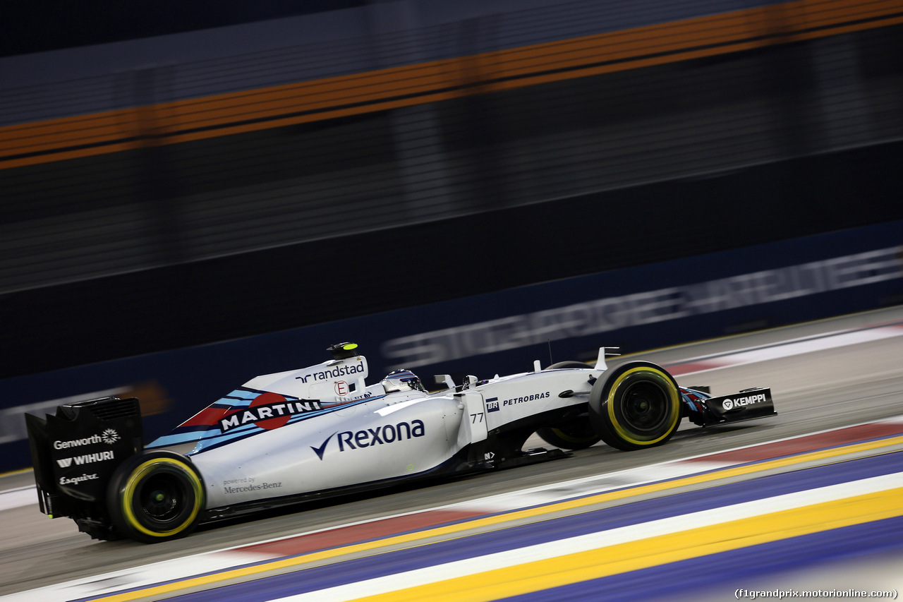 GP SINGAPORE, 18.09.2015 - Prove Libere 1, Valtteri Bottas (FIN) Williams F1 Team FW37