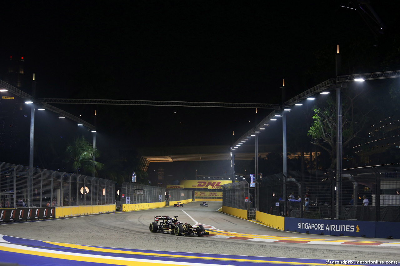 GP SINGAPORE, 18.09.2015 - Prove Libere 1, Romain Grosjean (FRA) Lotus F1 Team E23