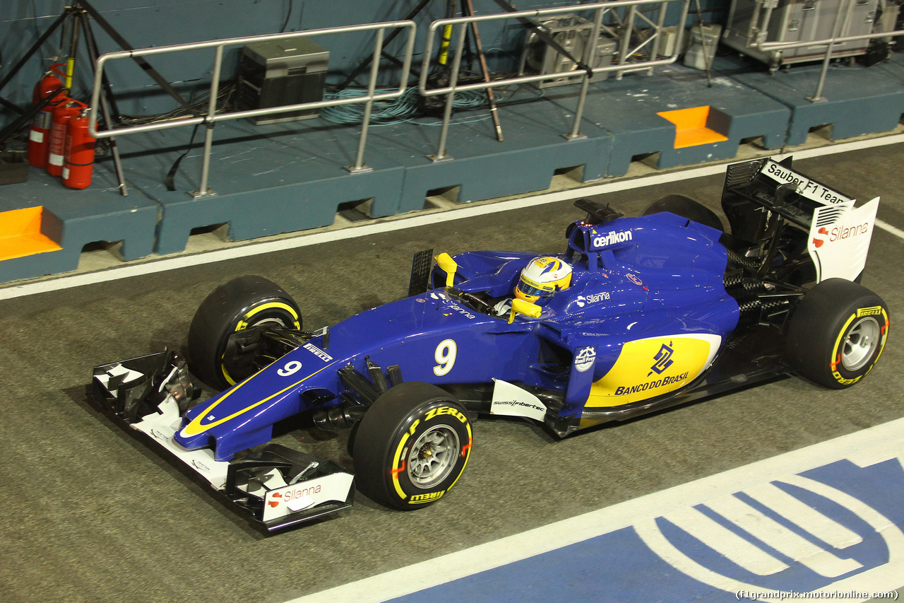 GP SINGAPORE, 18.09.2015 - Prove Libere 2, Marcus Ericsson (SUE) Sauber C34