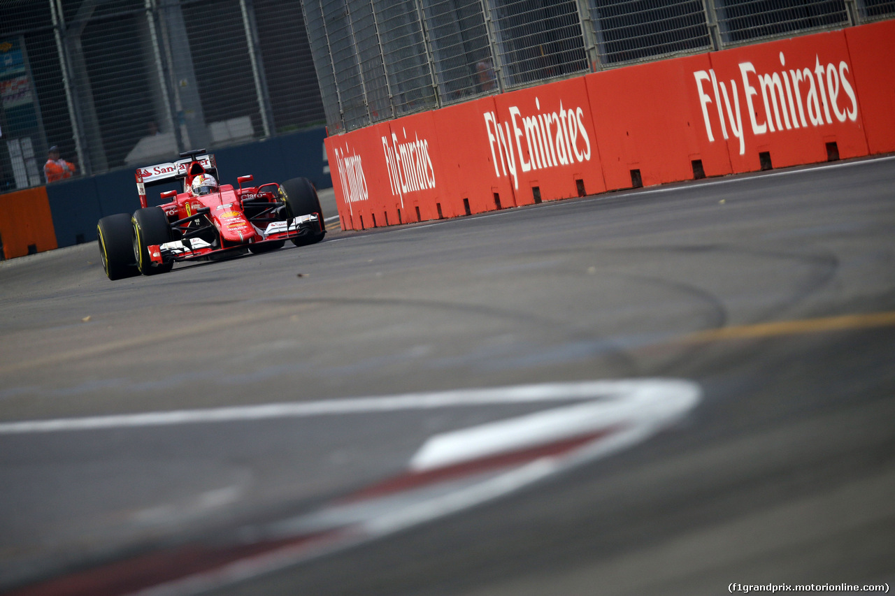 GP SINGAPORE, 18.09.2015 - Prove Libere 1, Sebastian Vettel (GER) Ferrari SF15-T