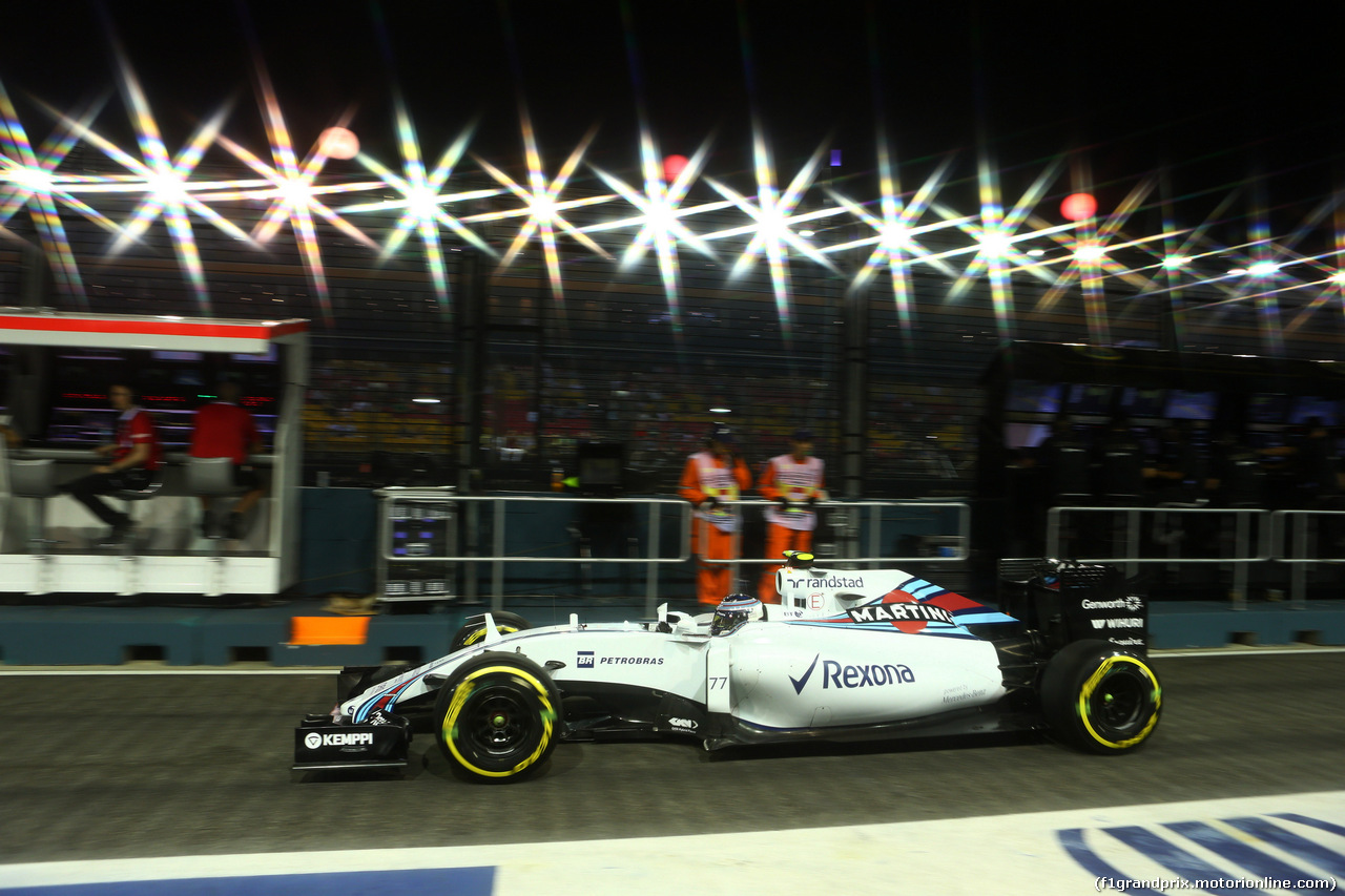 GP SINGAPORE, 18.09.2015 - Prove Libere 2, Valtteri Bottas (FIN) Williams F1 Team FW37