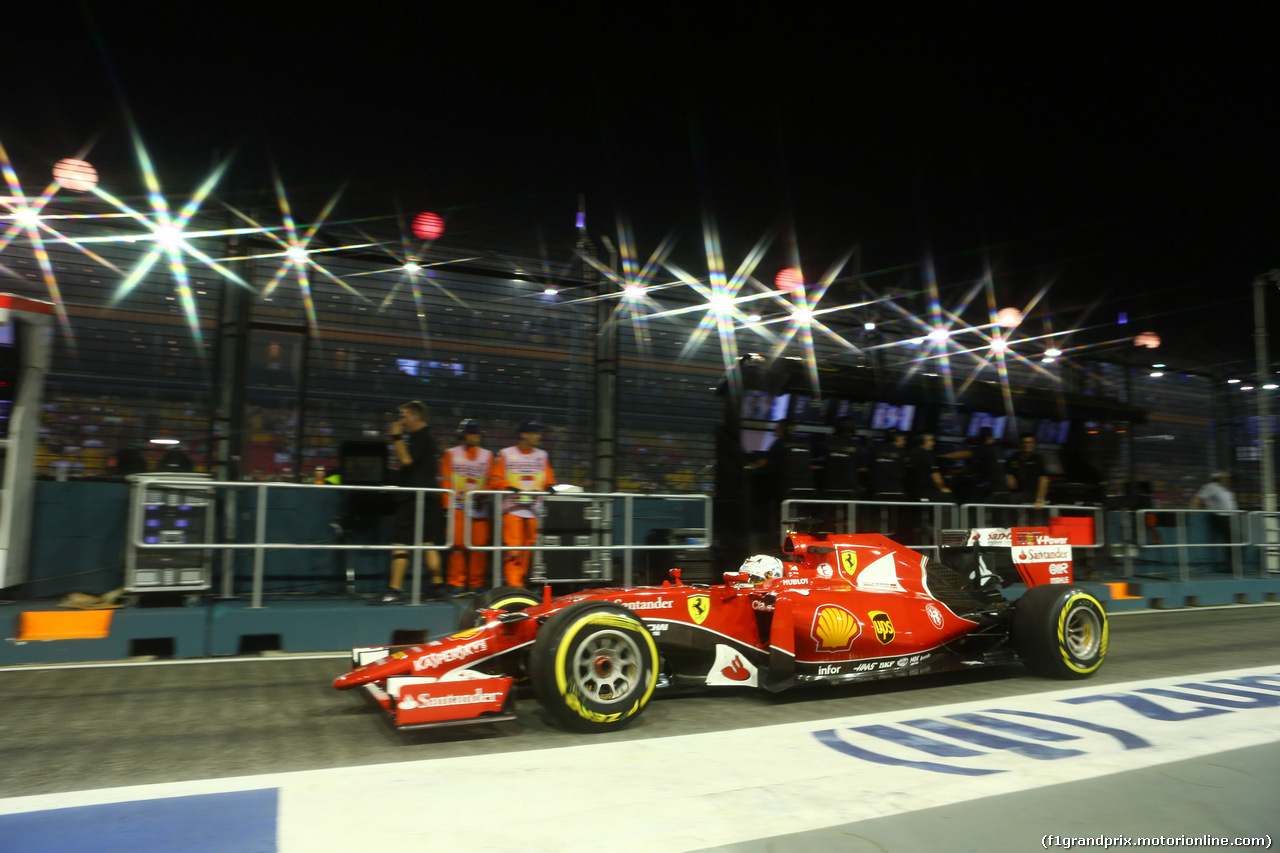 GP SINGAPORE, 18.09.2015 - Prove Libere 2, Sebastian Vettel (GER) Ferrari SF15-T