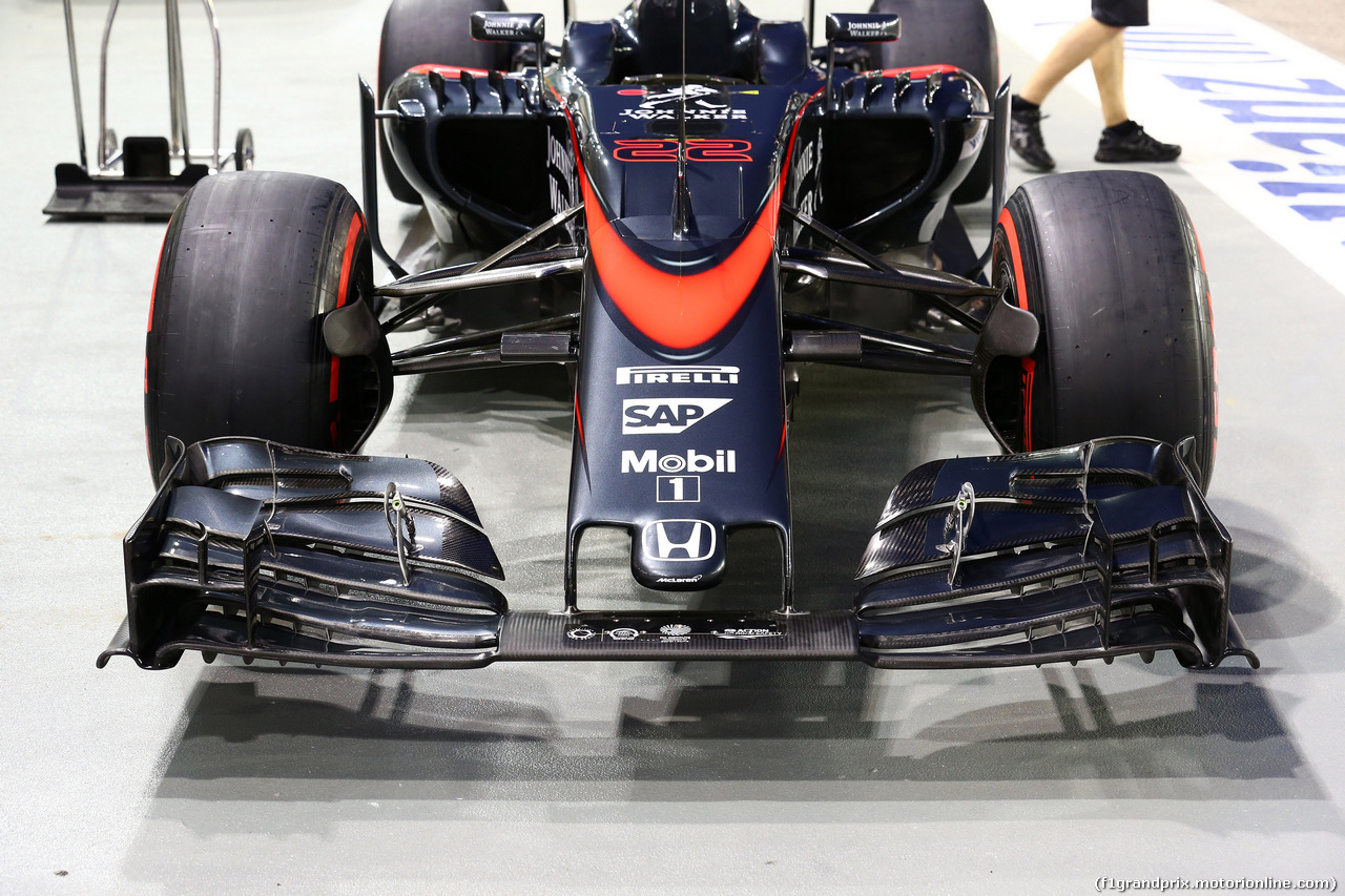 GP SINGAPORE, 18.09.2015 - Prove Libere 2, McLaren Honda MP4-30, detail
