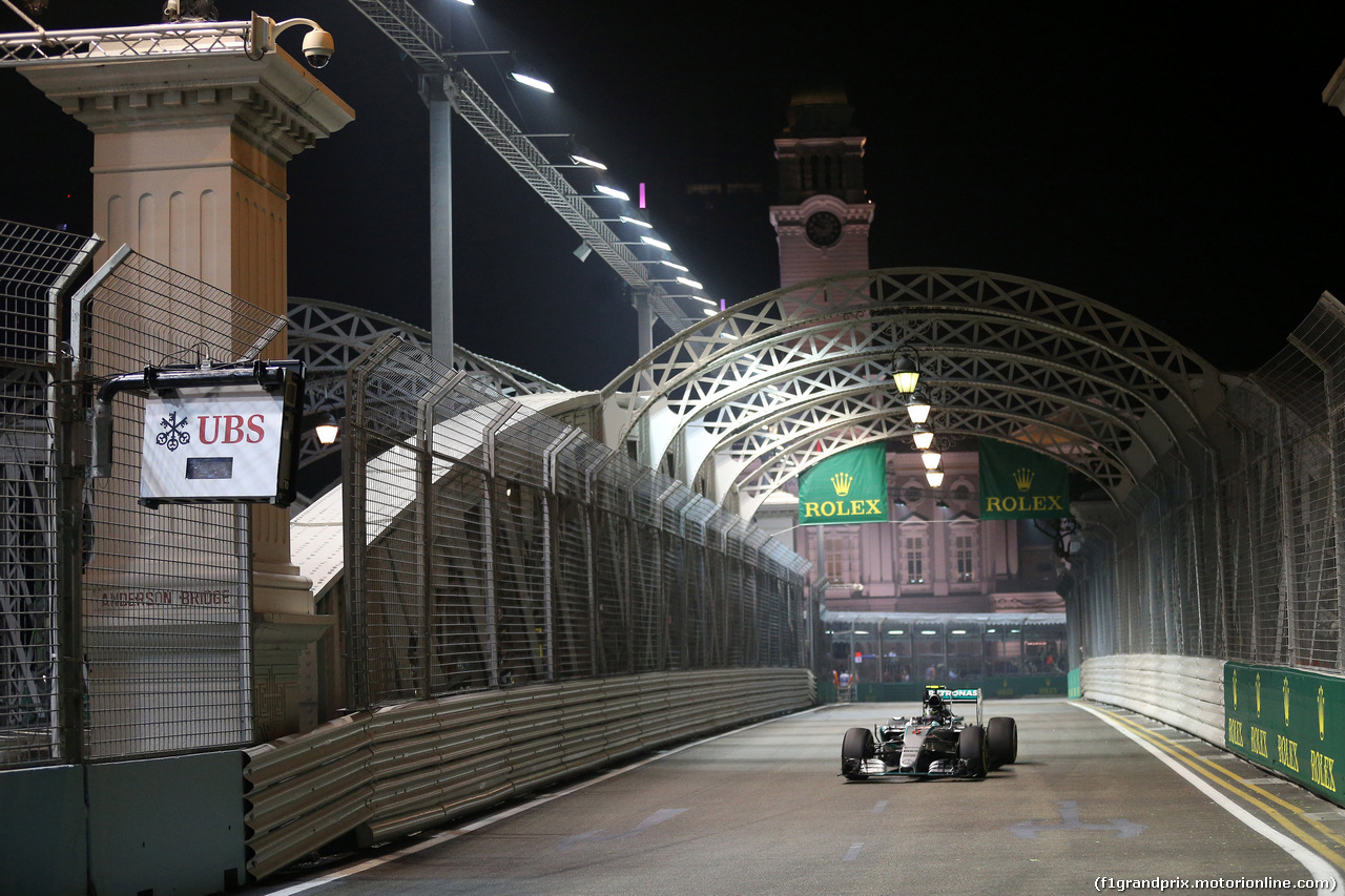 GP SINGAPORE, 18.09.2015 - Prove Libere 2, Nico Rosberg (GER) Mercedes AMG F1 W06