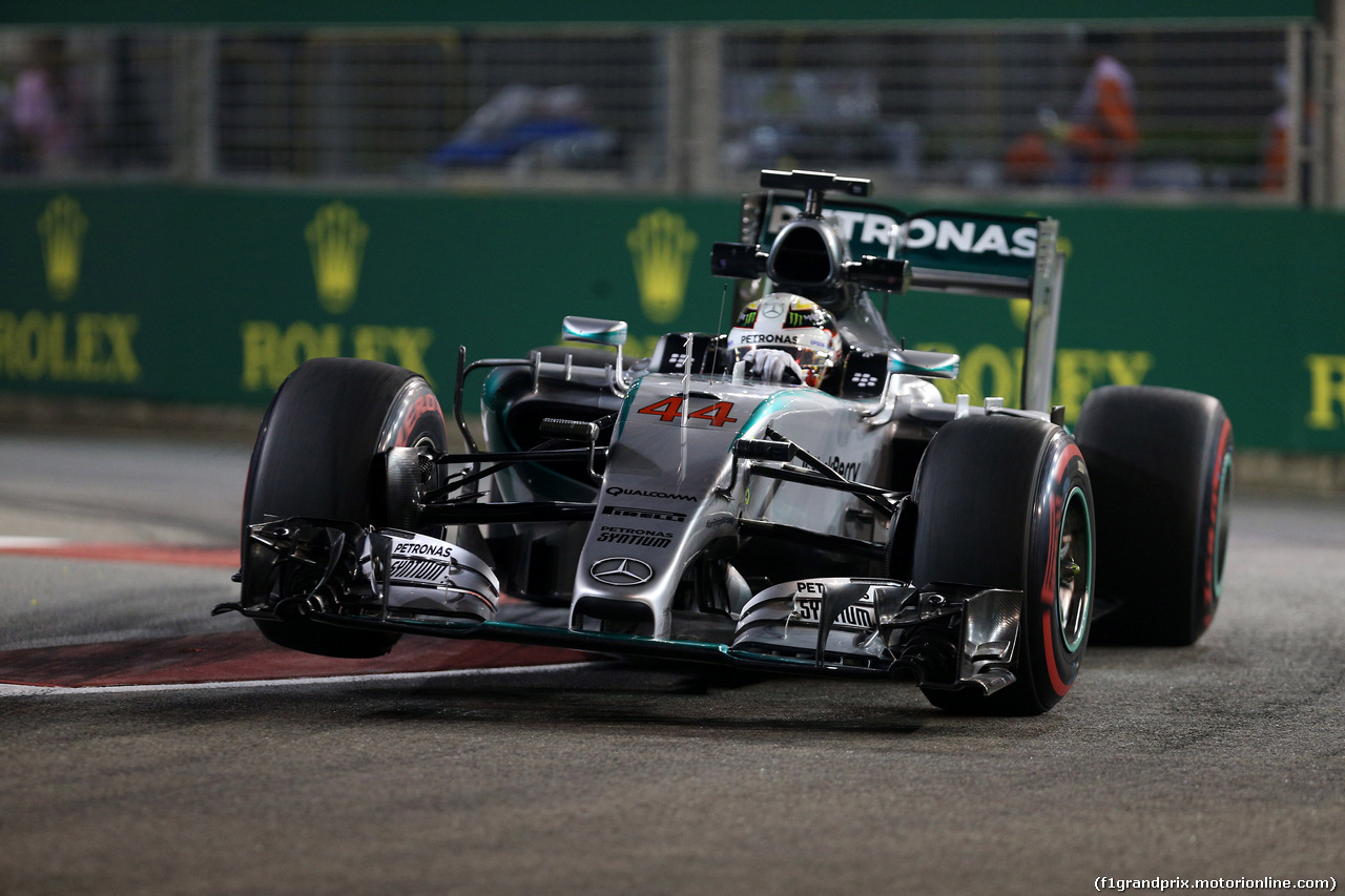 GP SINGAPORE, 18.09.2015 - Prove Libere 2, Lewis Hamilton (GBR) Mercedes AMG F1 W06