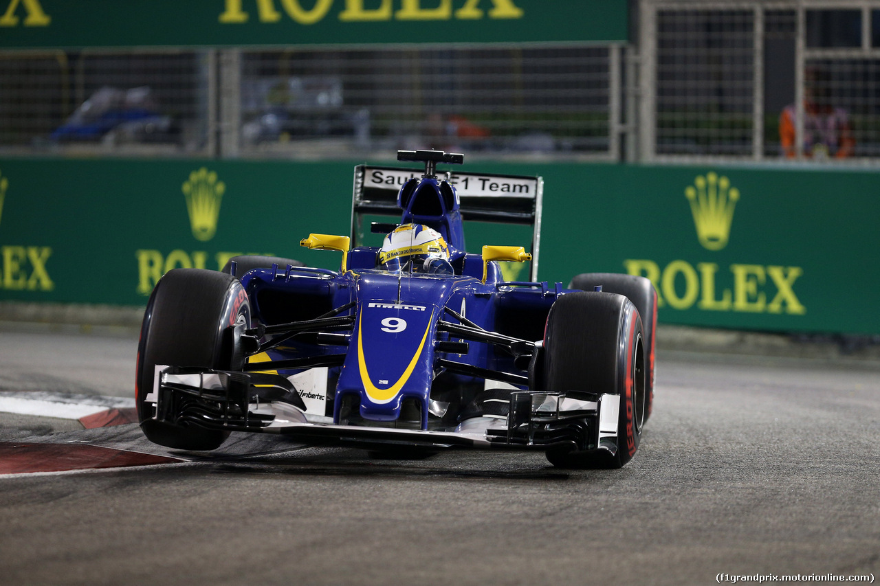 GP SINGAPORE, 18.09.2015 - Prove Libere 2, Marcus Ericsson (SUE) Sauber C34