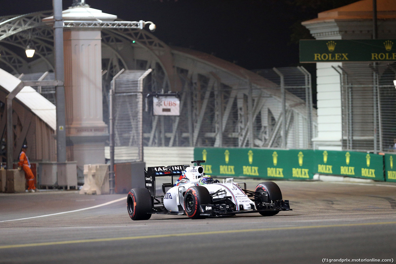 GP SINGAPORE, 18.09.2015 - Prove Libere 2, Felipe Massa (BRA) Williams F1 Team FW37