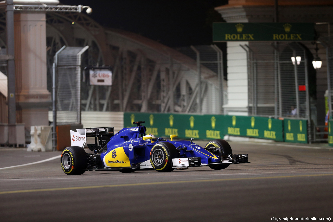 GP SINGAPORE, 18.09.2015 - Prove Libere 2, Marcus Ericsson (SUE) Sauber C34