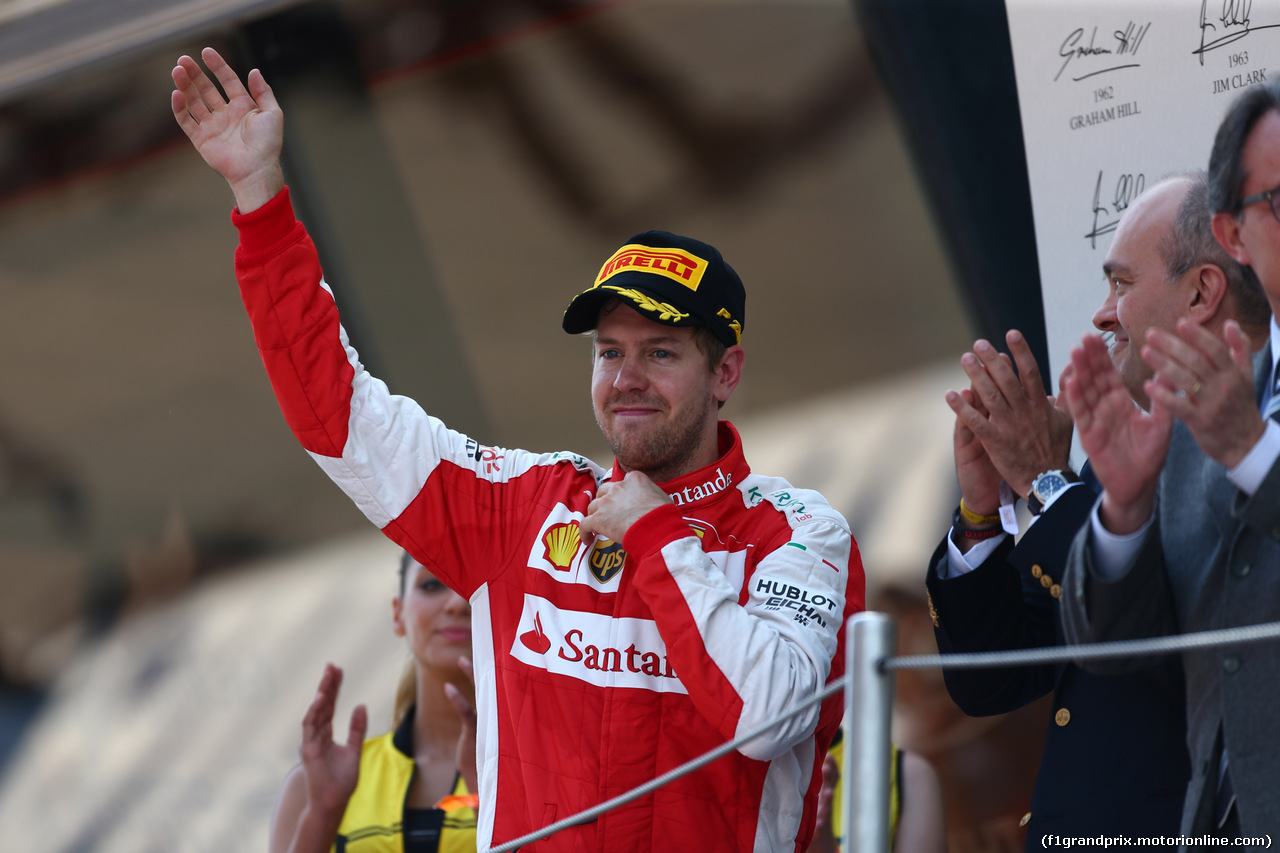 GP SPAGNA, 10.05.2015- Podium, 3rd Sebastian Vettel (GER) Ferrari SF15-T