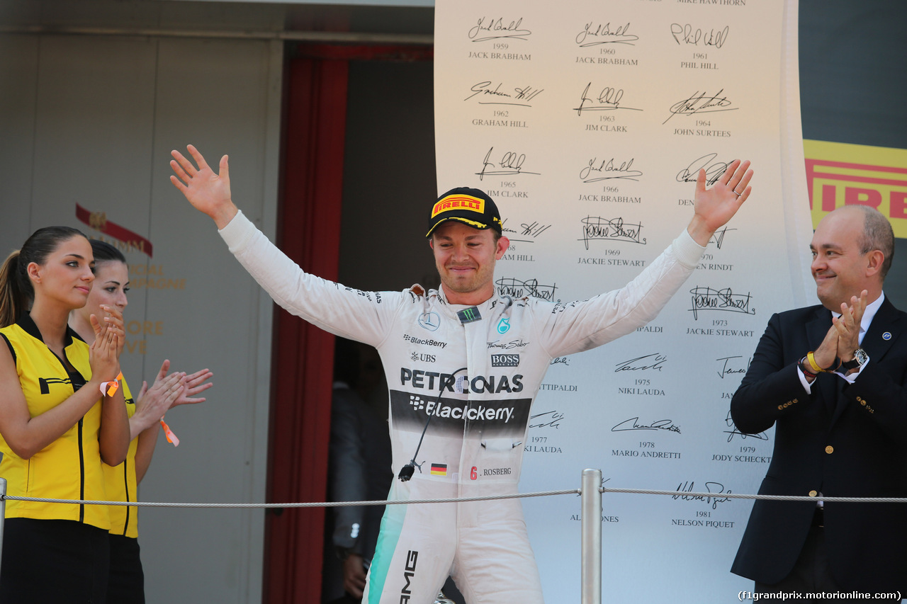 GP SPAGNA, 10.05.2015- Podium, winner Nico Rosberg (GER) Mercedes AMG F1 W06