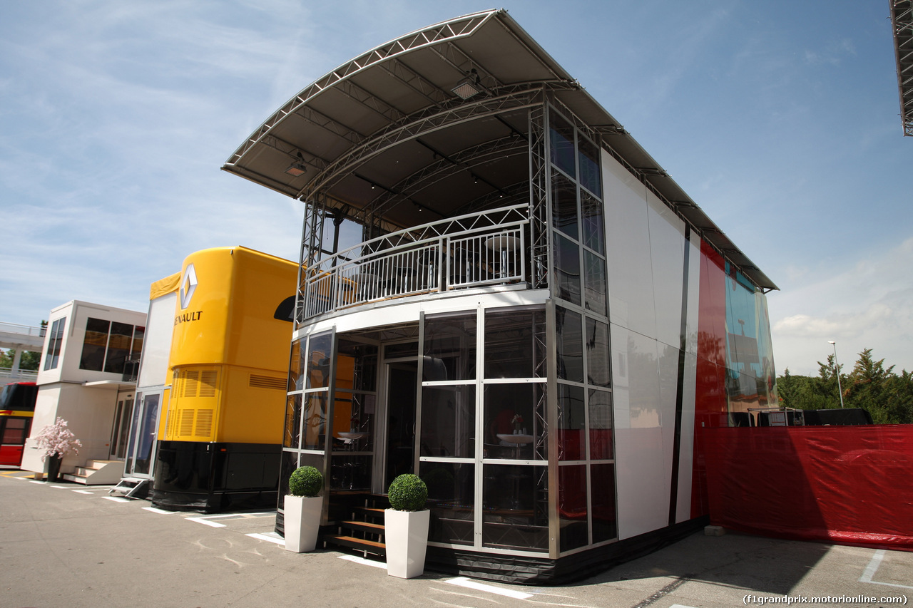 GP SPAGNA, 07.05.2015- Manor Marussia F1 Team hospitality