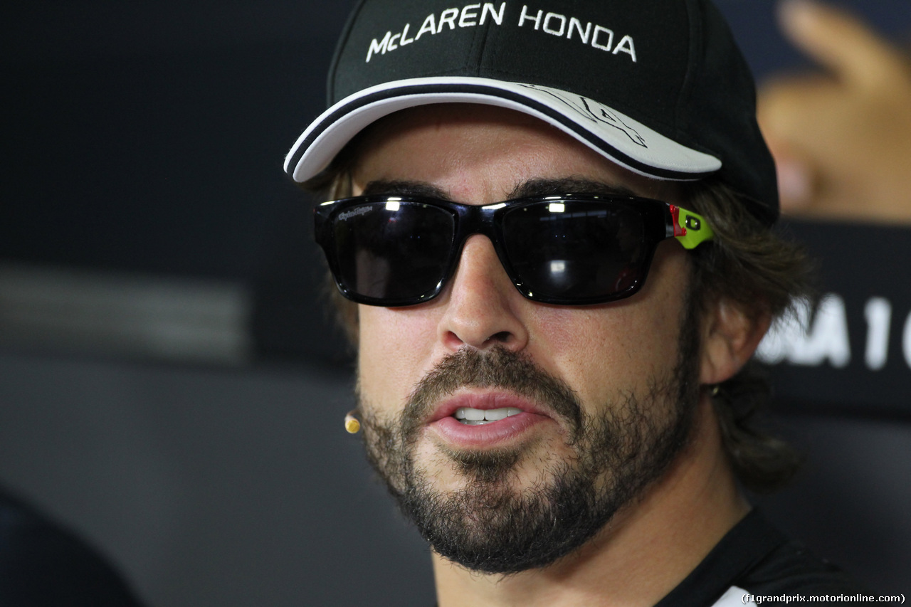 GP SPAGNA, 07.05.2015- Giovedi' Press Conference, Fernando Alonso (ESP) McLaren Honda MP4-30